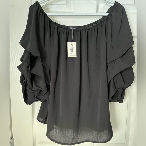 Eclipse, size medium, black, blouse - Picture 1 of 5